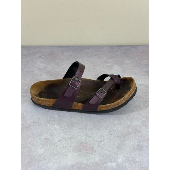 Birkenstock Women's Mayari US 8 EU 39 Birko-Flor Purple Metallic Strappy Sandals - Picture 11 of 14